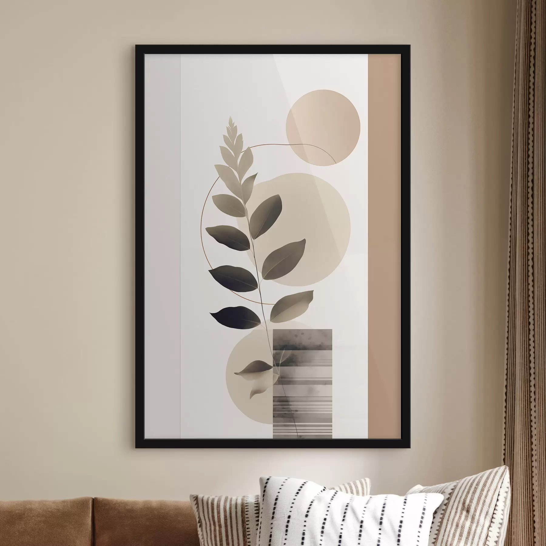 Fototapeedid Abstraktsed botaanilised lehed erinevate kujunditega f48669