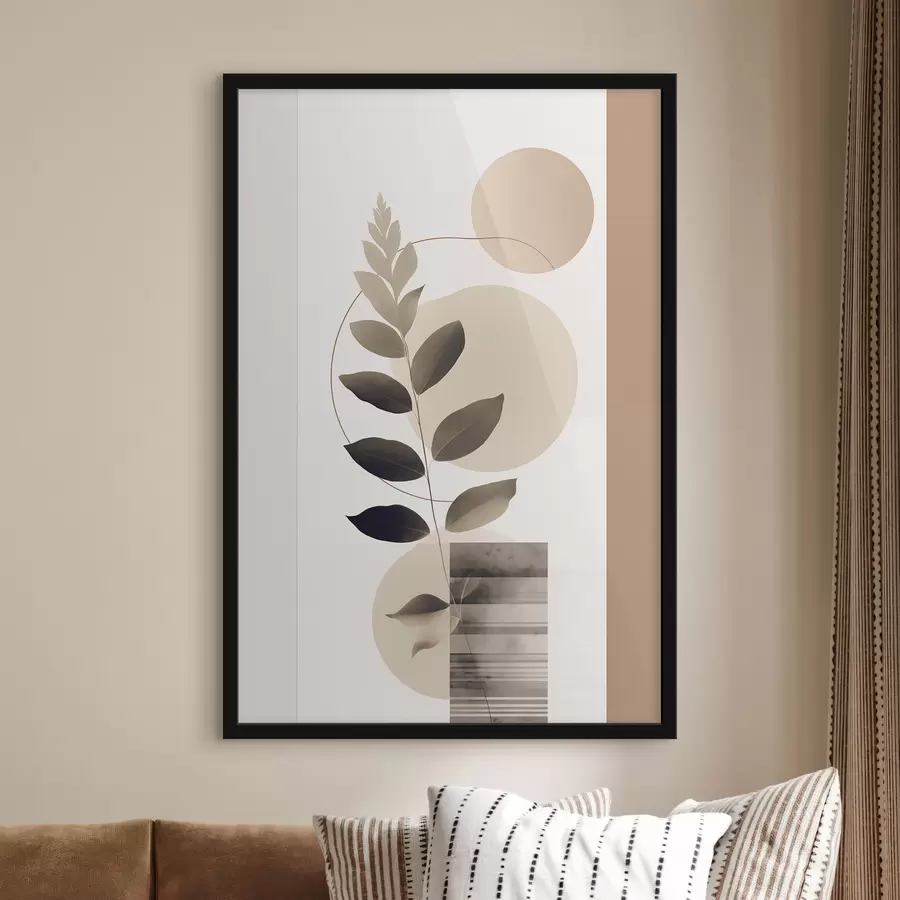 Fototapeedid Abstraktsed botaanilised lehed erinevate kujunditega f48669