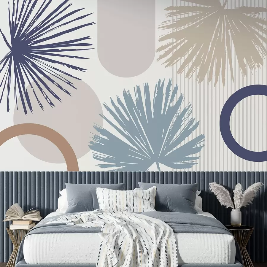 Fototapeedid Abstraktsioon taimede ja geomeetriliste kujutistega w05505v1