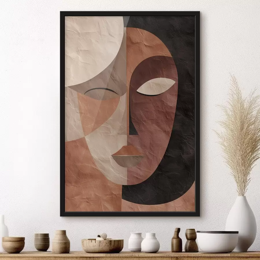 Fototapeedid abstraktne nägu kohvi toonides f48778