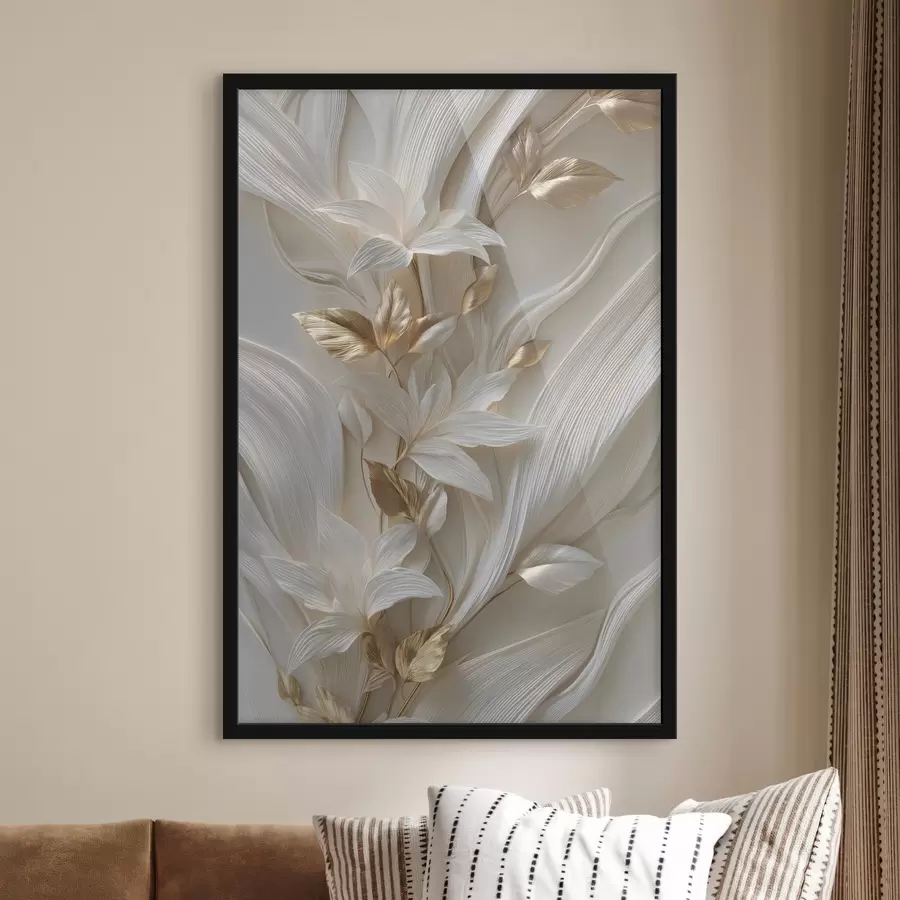 Fototapeedid kolmemõõtmelise lehe, tekstuuride ja lillede suurepärane imitatsioon f48788