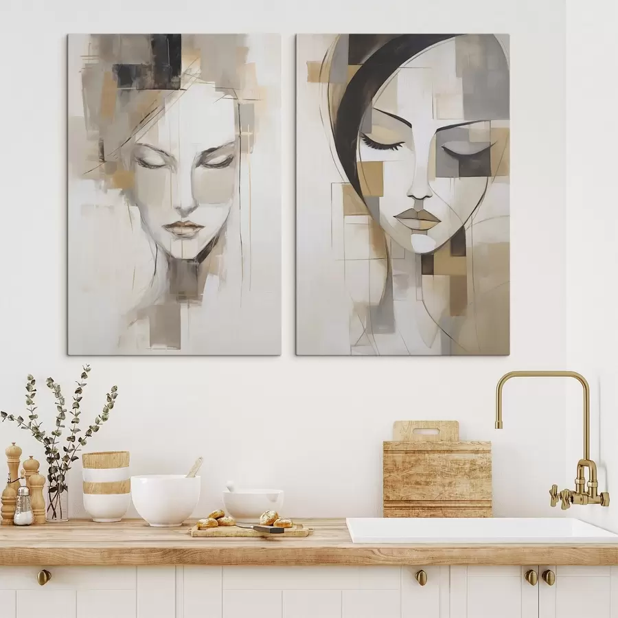 Pilt Abstraktne naiste portree m30337