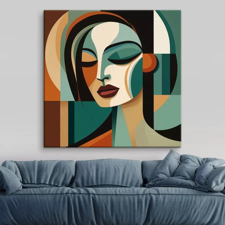 Pilt Naisportree geomeetrilises stiilis s48952