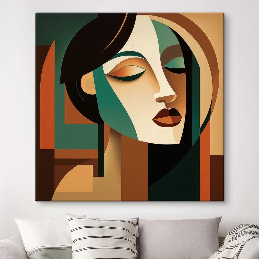 Pilt Naisportree geomeetrilises stiilis s48953