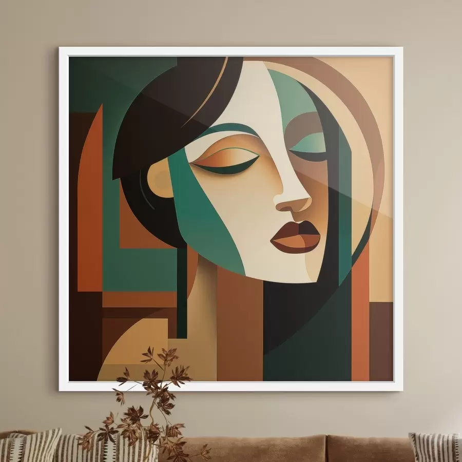 Fototapeedid Naisportree geomeetrilises stiilis f48953