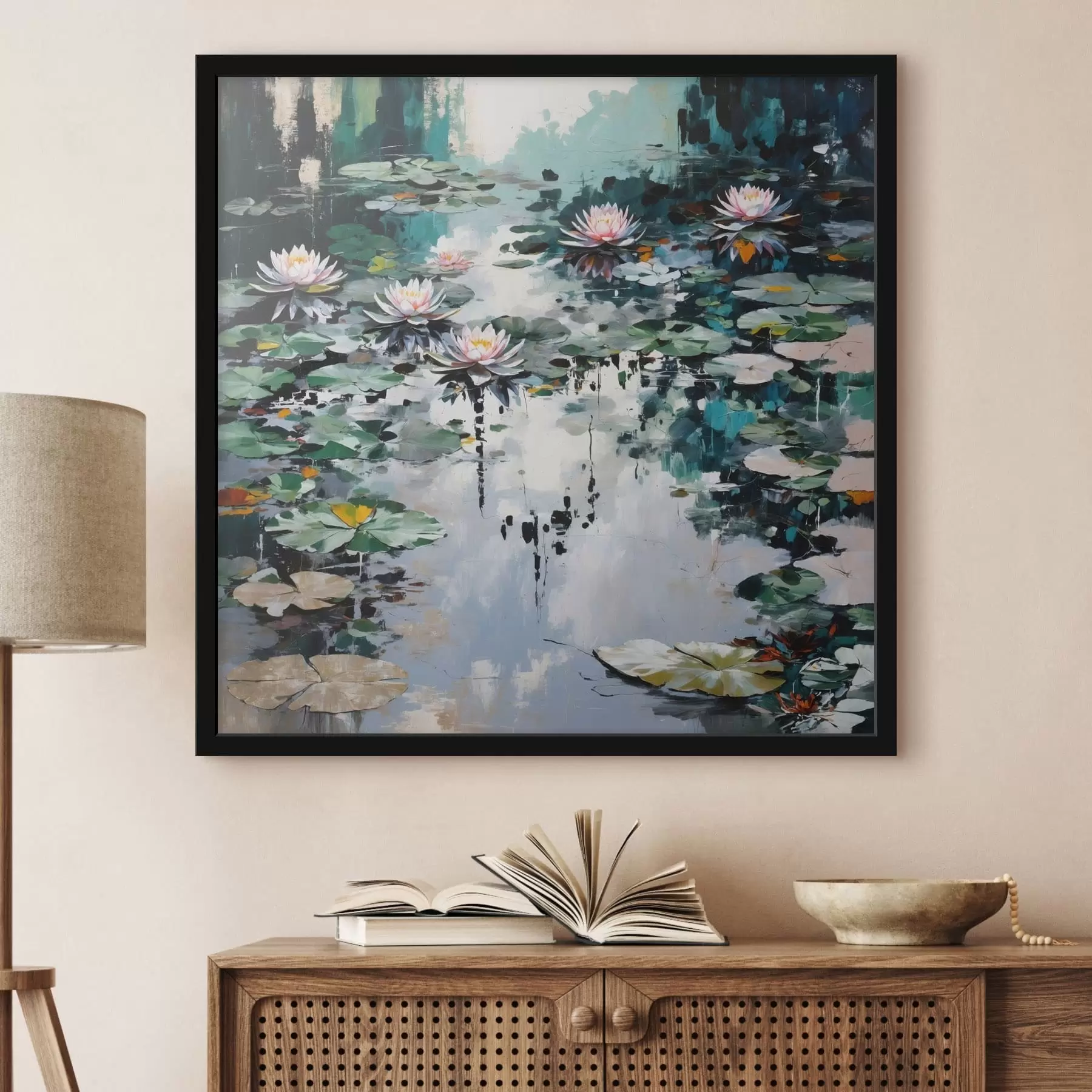 Fototapeedid Impressionism: liilialomp tumedates toonides f48814