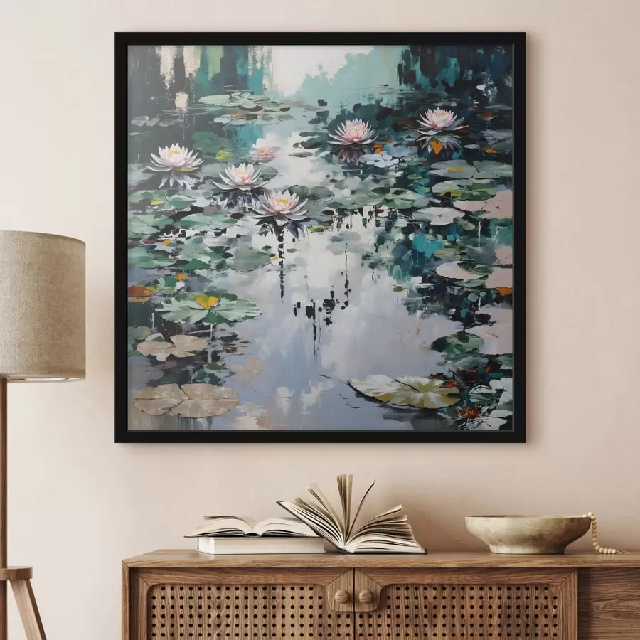 Fototapeedid Impressionism: liilialomp tumedates toonides f48814