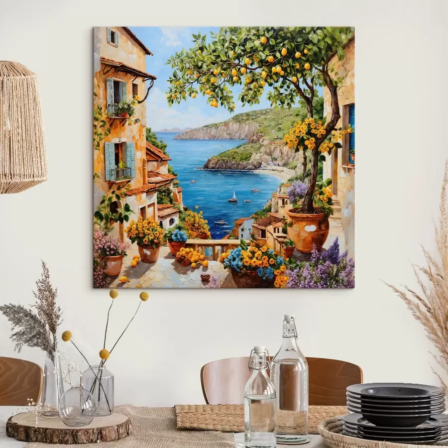 Pilt Impressionistlik rannaküla sidrunipuuga s48818