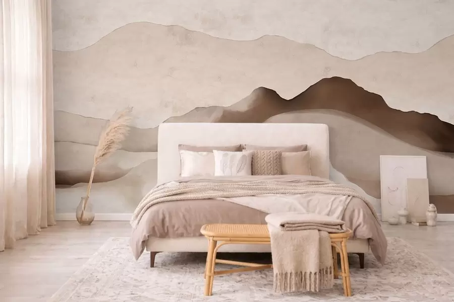 Fototapeedid Abstraktsed mäed Japandi ja minimalistlikus stiilis w05434