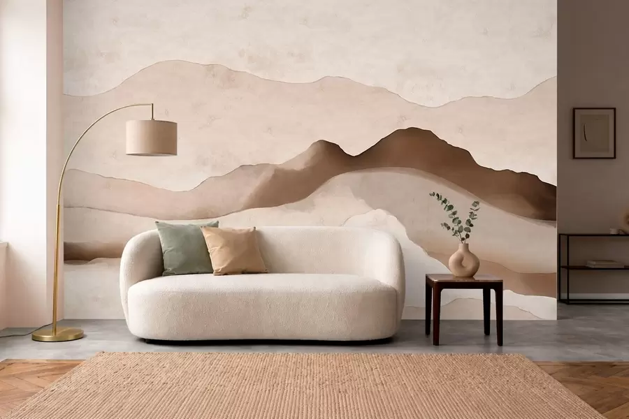 Fototapeedid Abstraktsed mäed Japandi ja minimalistlikus stiilis w05434