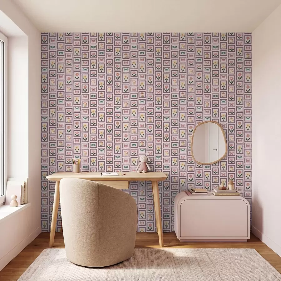 Fototapeedid Lilla toonides raamitud illustratsioonid a01175v1