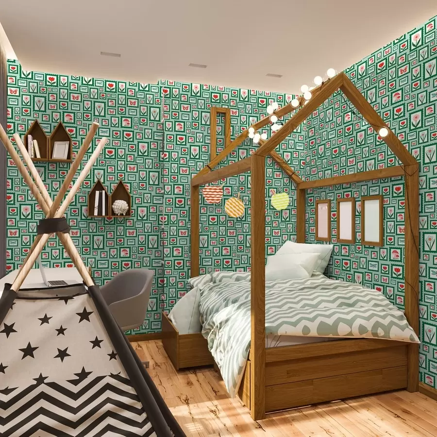 Fototapeedid Raamitud illustratsioonid rohelise äärega a01176v1