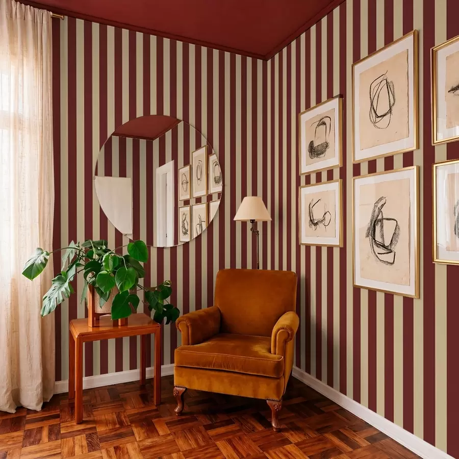 Fototapeedid Punased ja beežid vertikaalsed triibud a01179