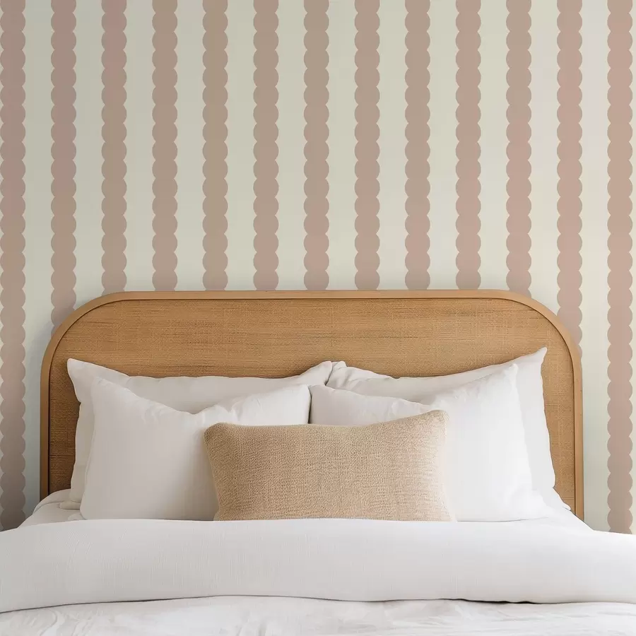 Fototapeedid Minimalistlikud beežid lainelised triibud a01182v2