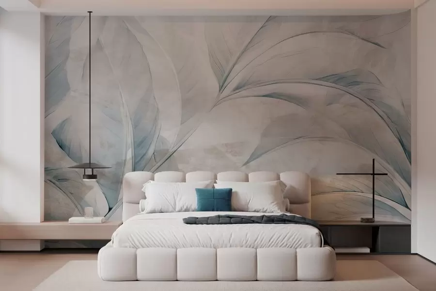 Fototapeedid Lehed betoonseinal w05440