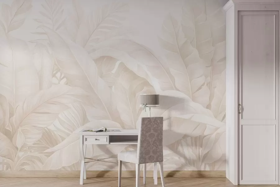 Fototapeedid Vintage troopilised lehed w05518