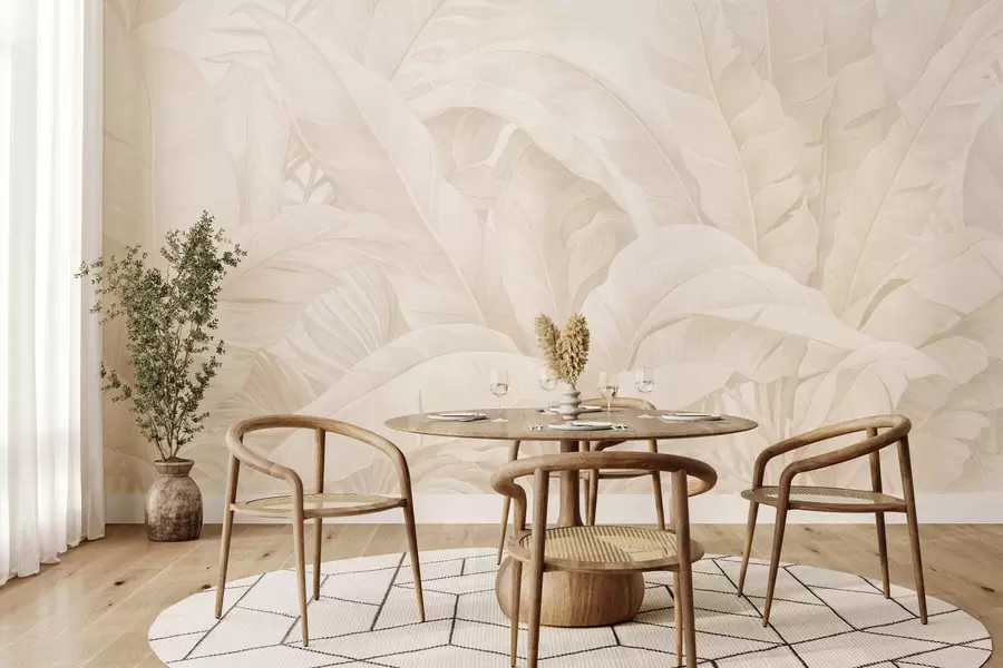 Fototapeedid Vintage troopilised lehed w05518