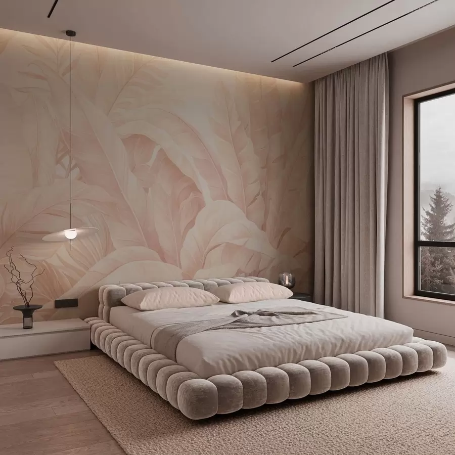 Fototapeedid Vintage troopilised lehed w05518v2