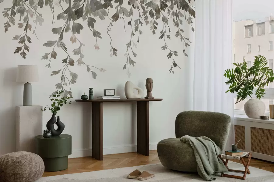 Fototapeedid Õrnad rippuvad lehed w05526