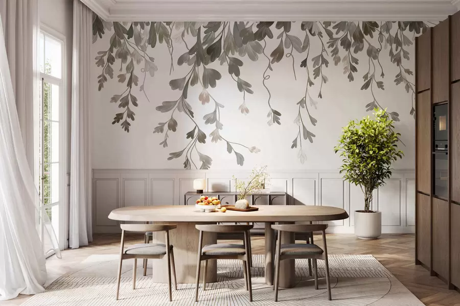 Fototapeedid Õrnad rippuvad lehed w05526