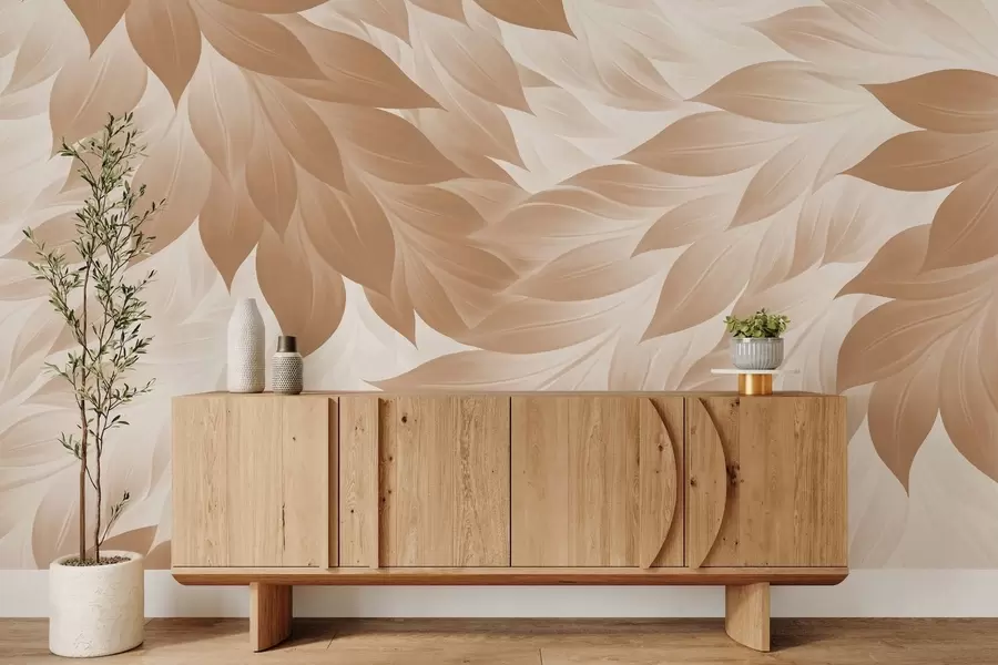 Fototapeedid Teravad abstraktsed lehed w05531v1