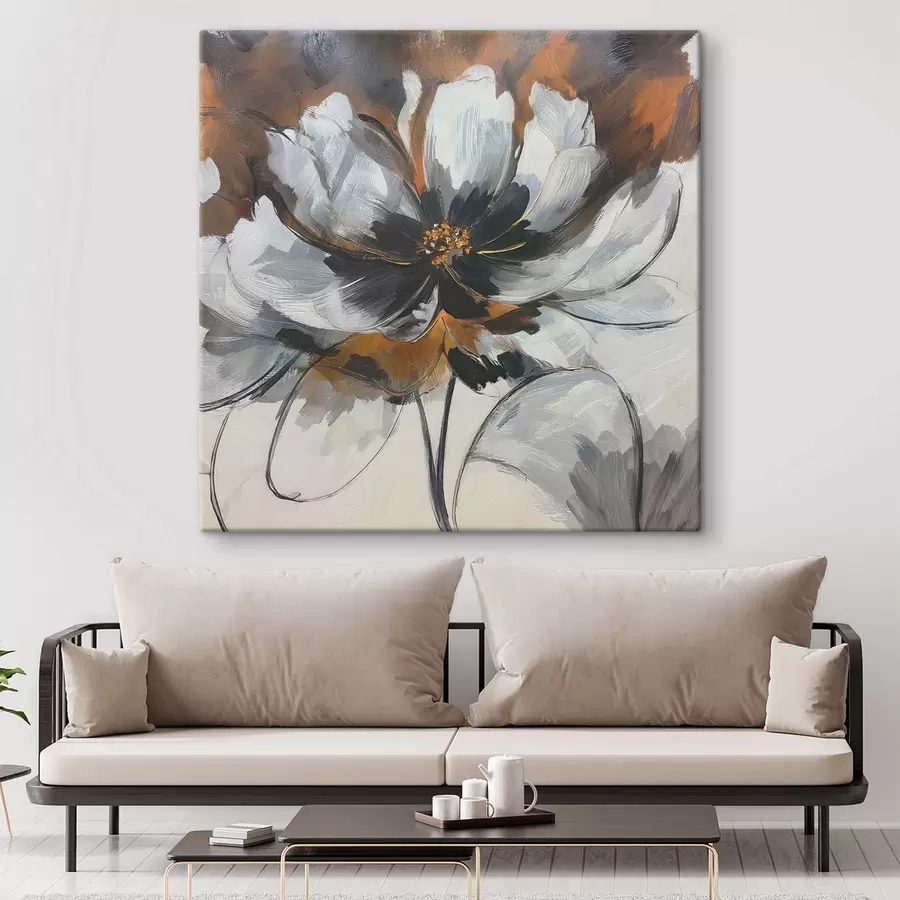 Pilt Abstraktsioon lillede motiiviga s48696