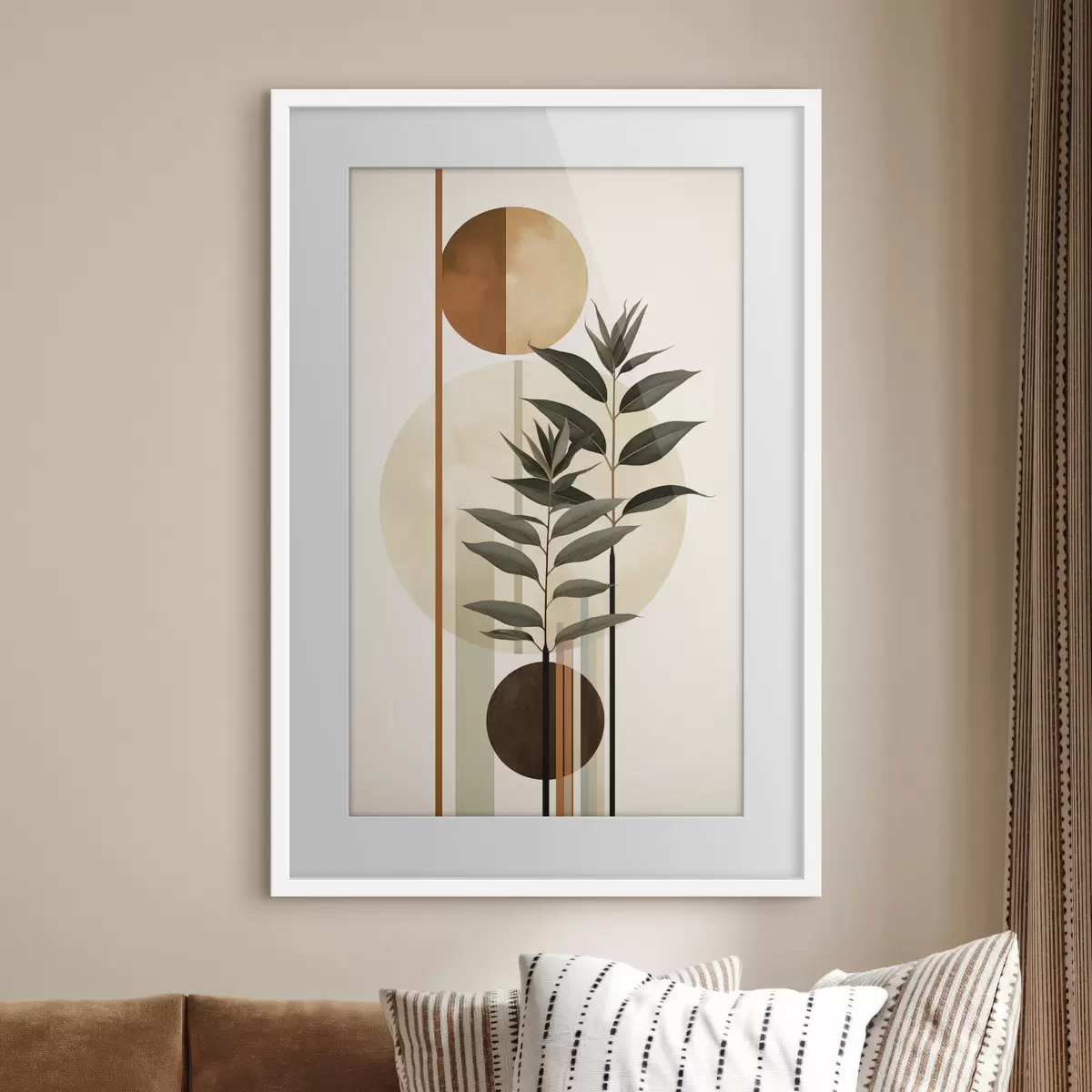 Plakat Abstraktsed taimed ringide ja joontega f48928