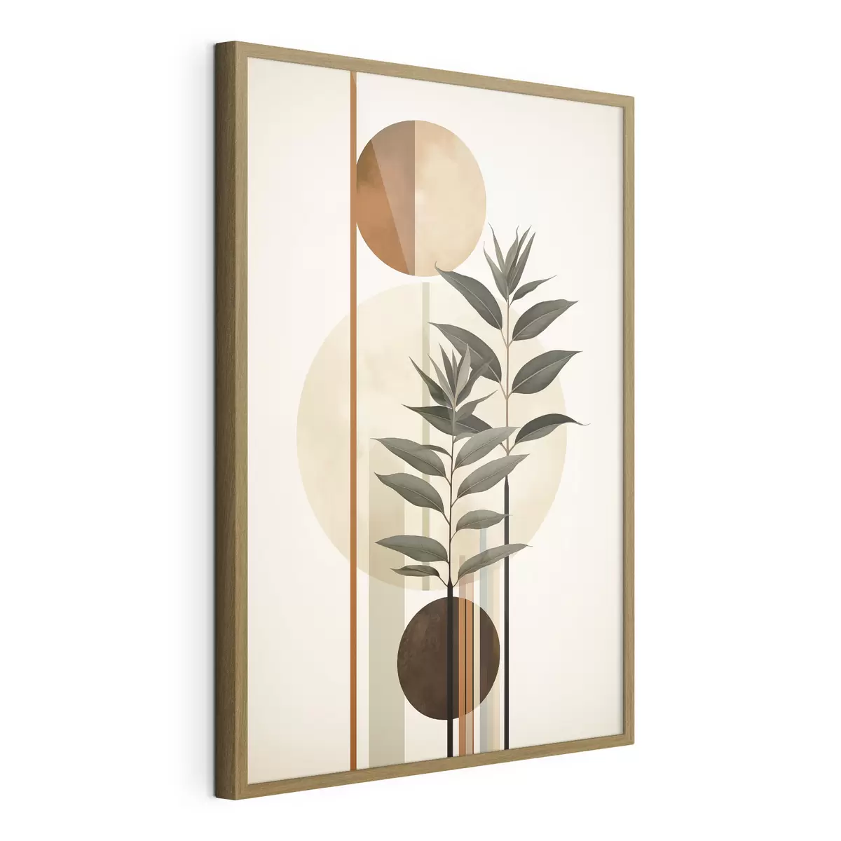 Plakat Abstraktsed taimed ringide ja joontega f48928