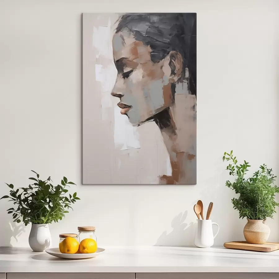 Pilt Abstraktne naisportree maalist s48976