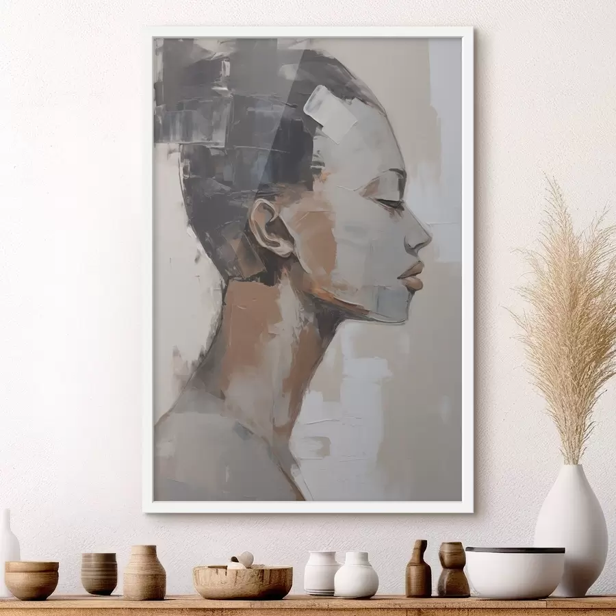 Fototapeedid Naise portree, maalist tehtud koopia f48975