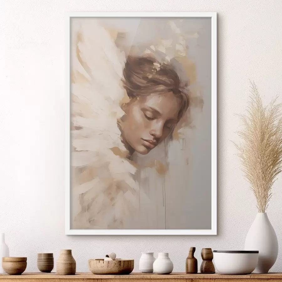 Fototapeedid Tüdruk inglitiibadega f48980