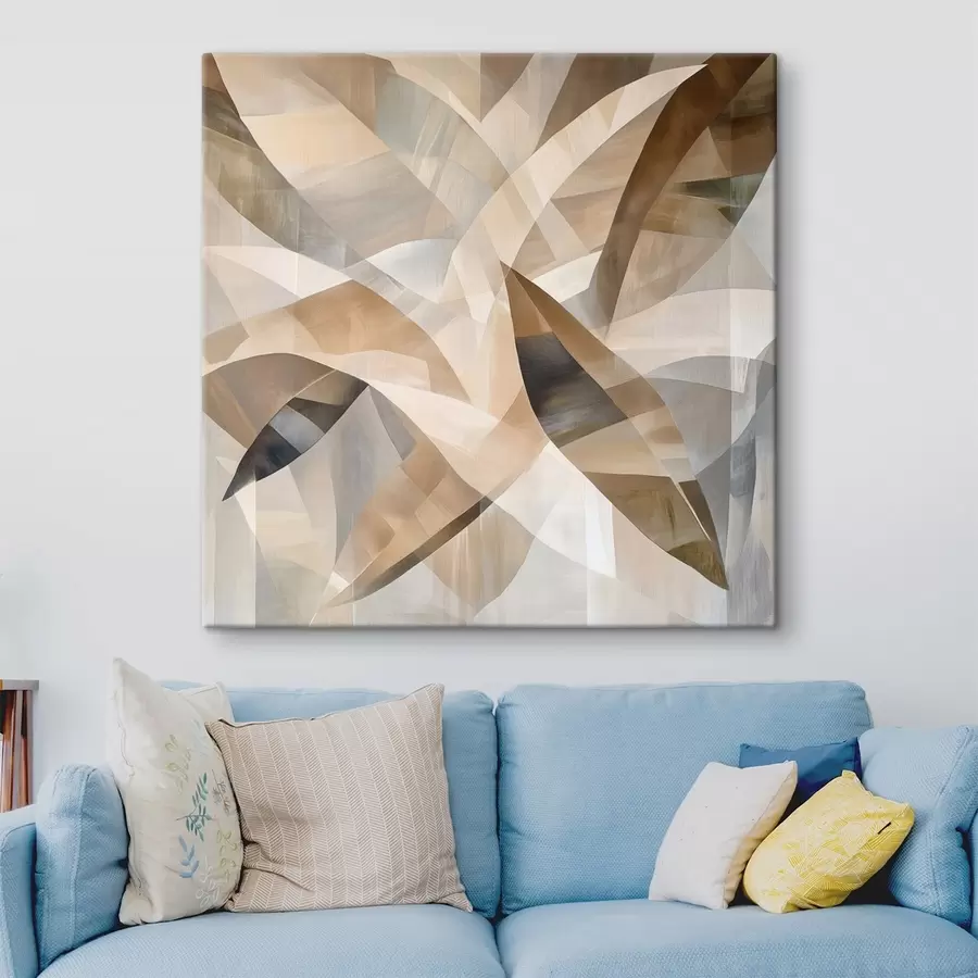 Pilt Taimemotiivid soojades looduslikes toonides kunstilises plakatistiilis s48847