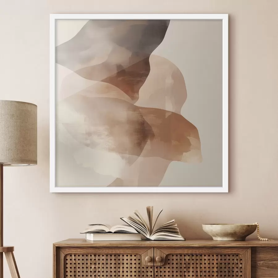 Fototapeedid Abstraktne kompositsioon soojades pruuni-beežides toonides f48835