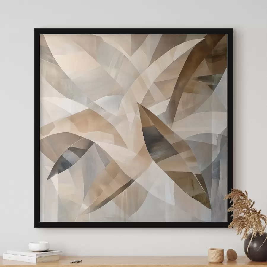 Fototapeedid Taimemotiivid soojades looduslikes toonides kunstilises plakatistiilis f48847