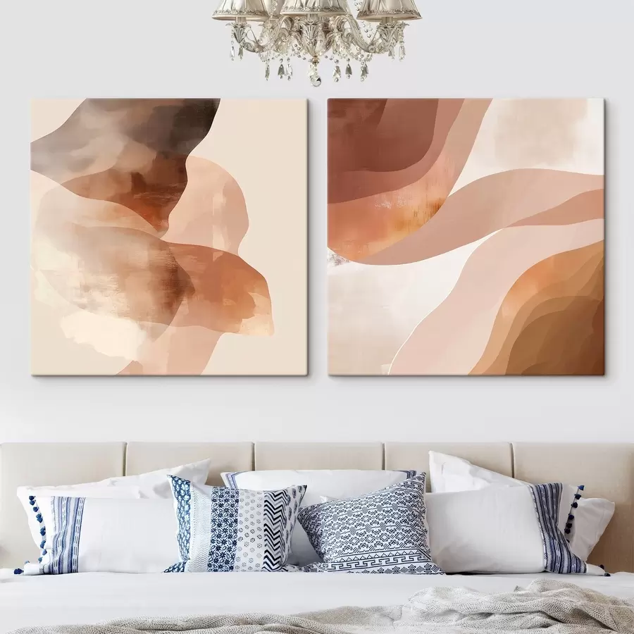 Pilt Pooleldi läbipaistvate kihtide koostis pruuni ja liivatoonides m30345