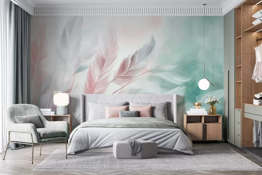 Fototapeedid Tekstuuriga pastelltoonides suled pehme ja õhukese servaga akvarellilaadsel taustal w09833v1