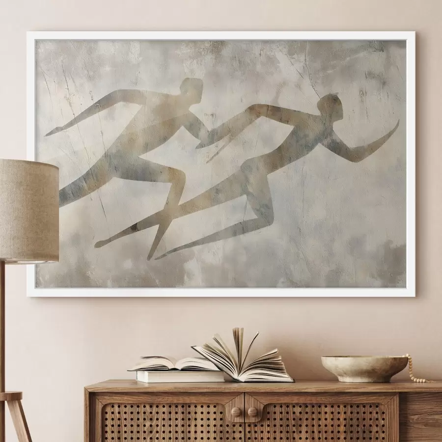 Fototapeedid kahe jooksva kuju abstraktsioon f49005