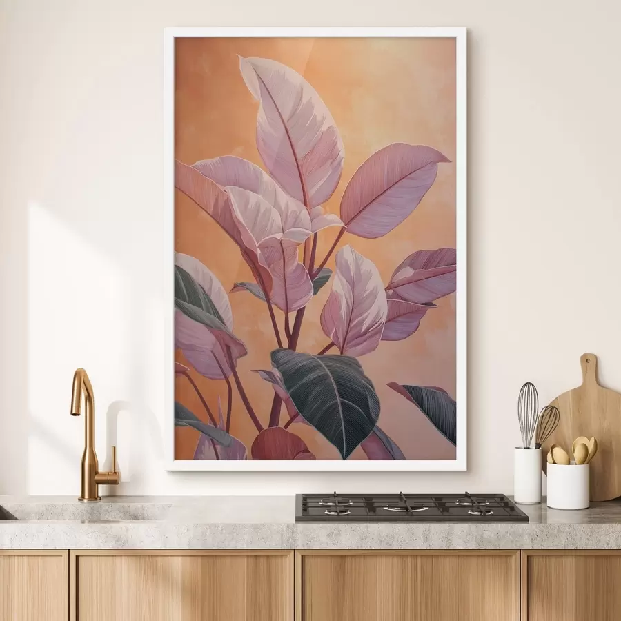 Fototapeedid Tropiliste lehtedega taim f49009