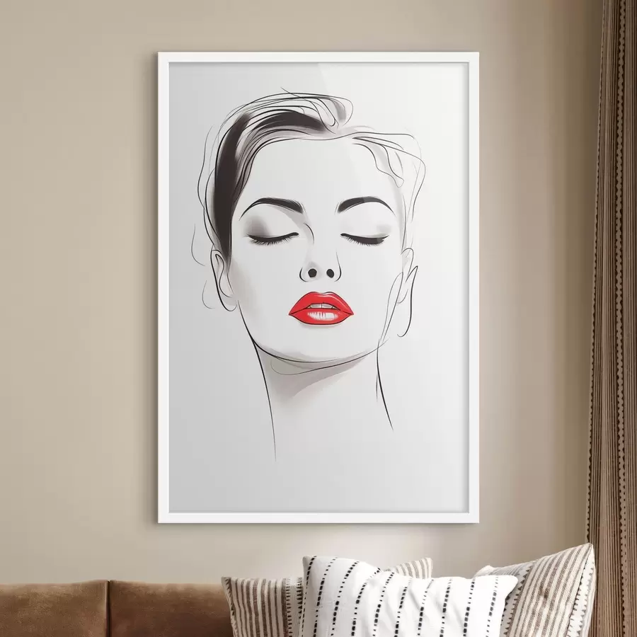 Fototapeedid Minimalistlik näojoonistus f49025