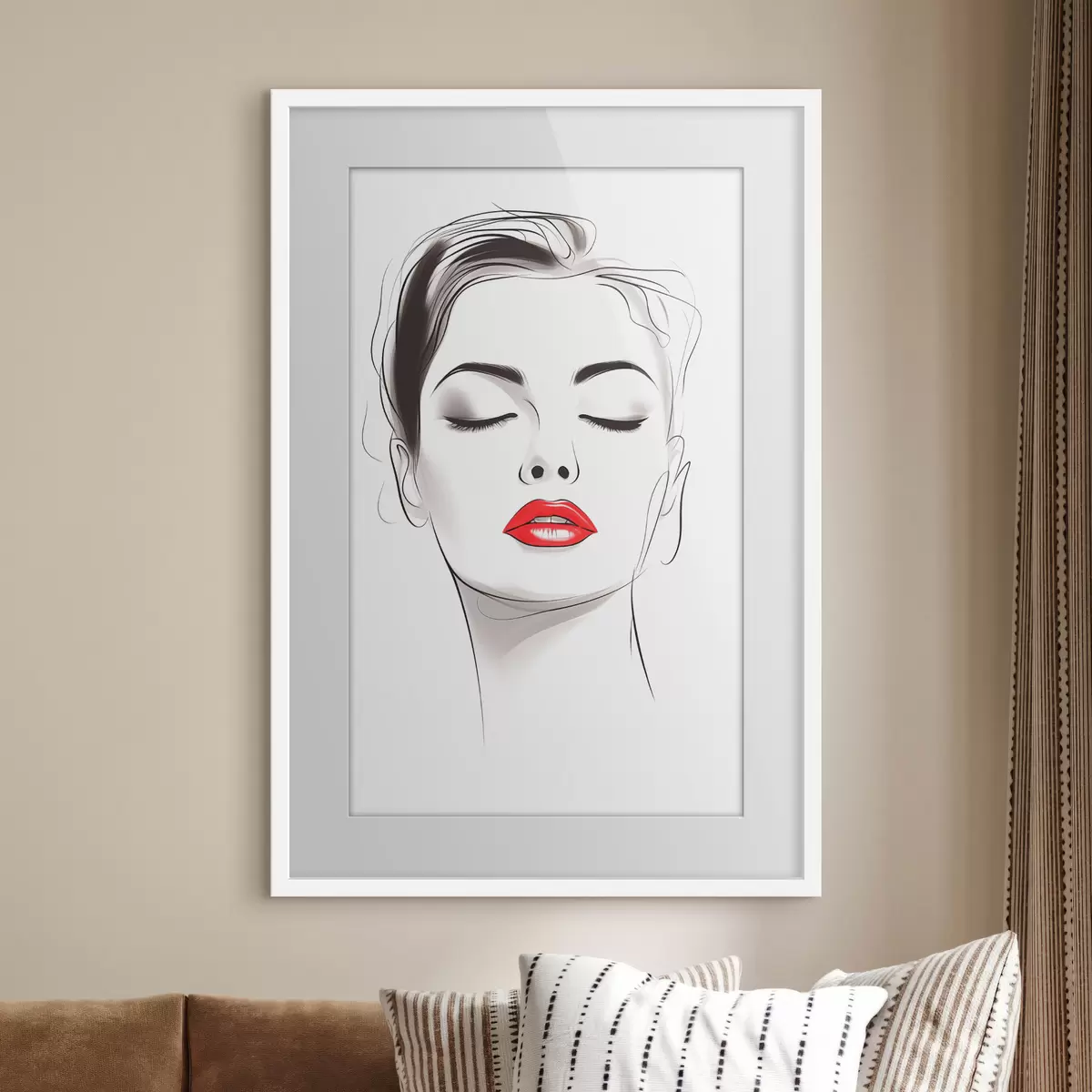 Plakat Minimalistlik näojoonistus f49025