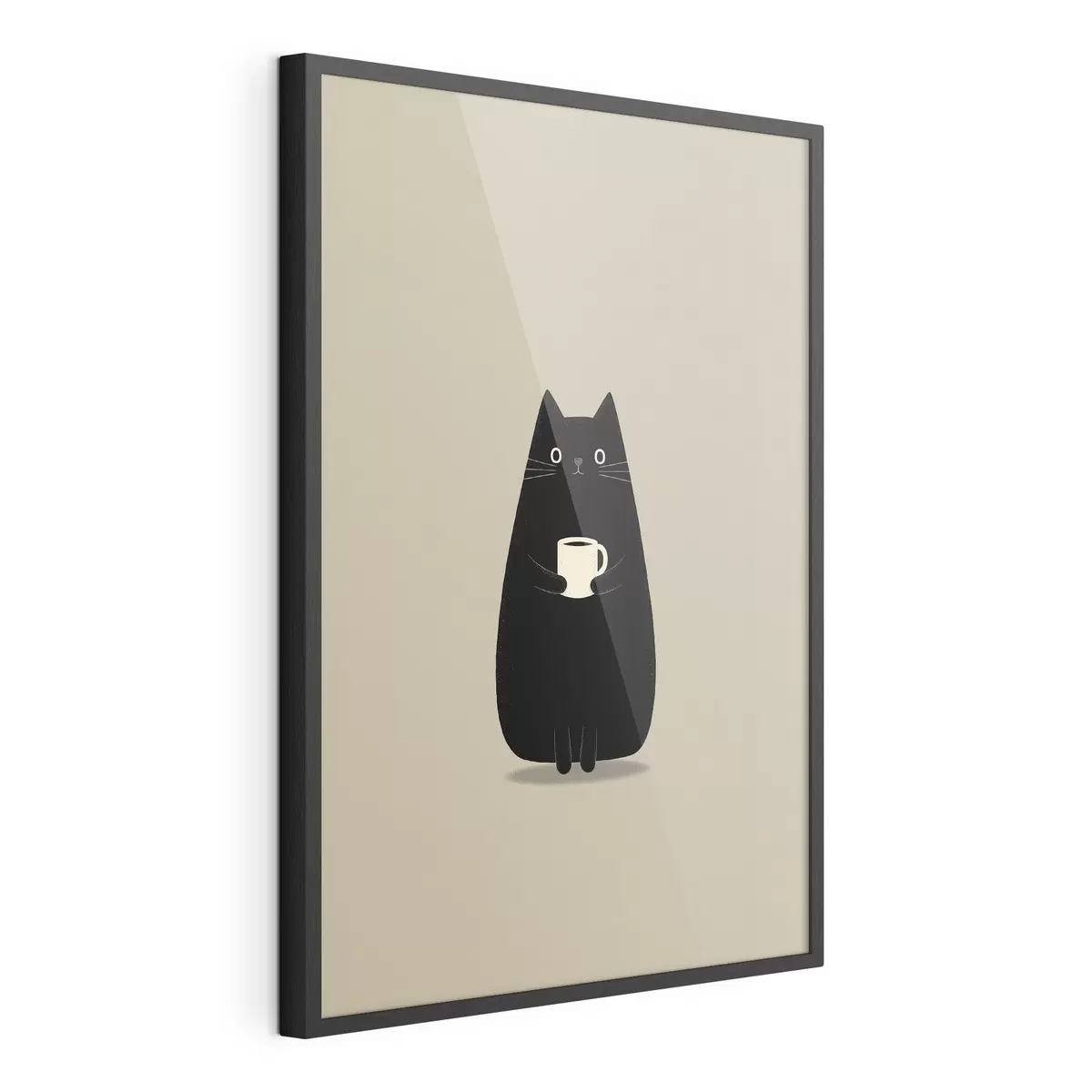 Plakat Must kass koos tassiga f49030