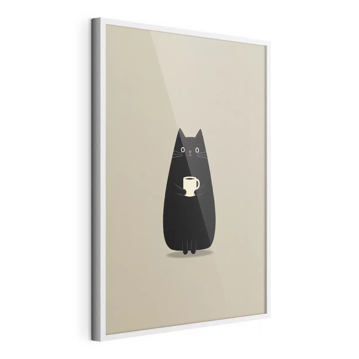 Plakat Must kass koos tassiga f49030