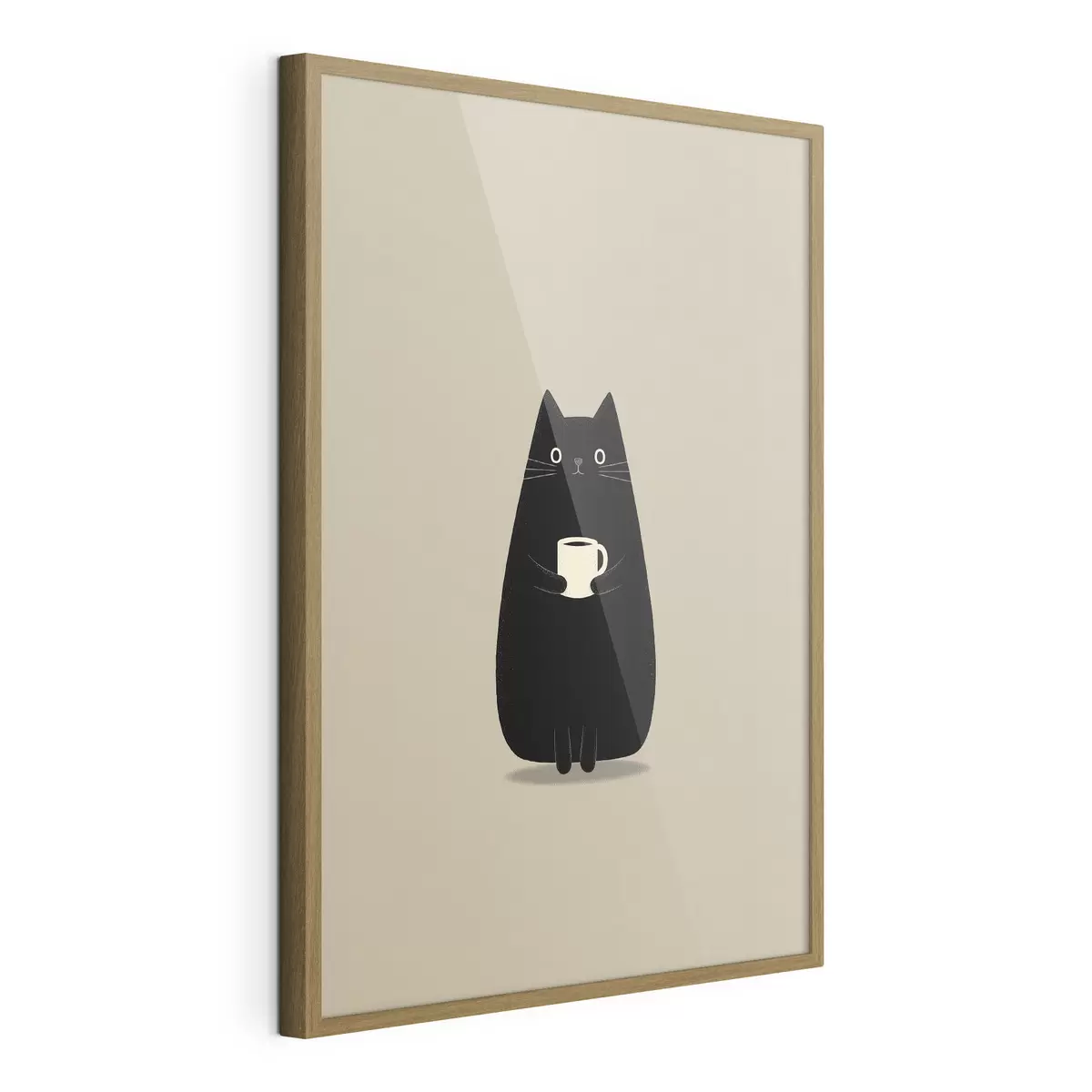 Plakat Must kass koos tassiga f49030
