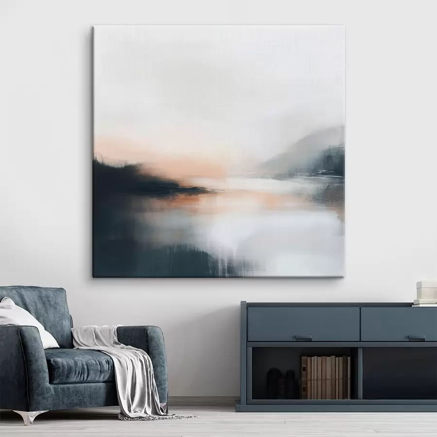 Pilt Abstraktne udune maastik soojas beež-korallitoonides s48861