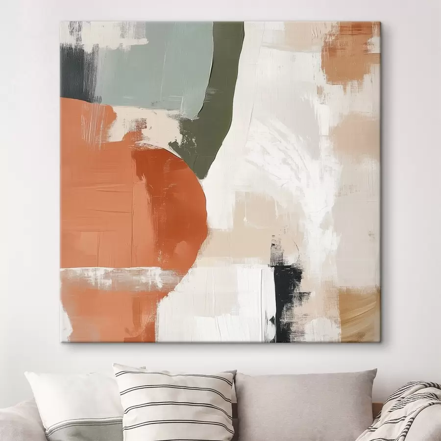 Pilt Geomeetriliste kujundite ja vabade joonte kombinatsioon kaasaegses abstraktses stiilis s48868