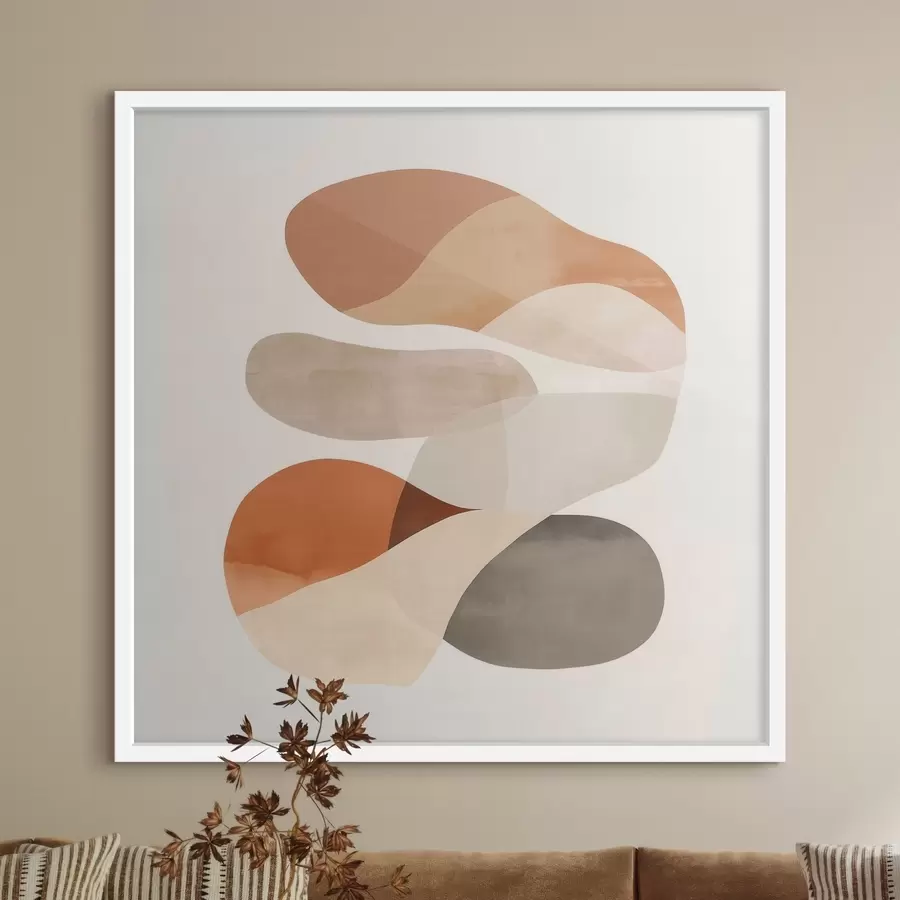 Fototapeedid Läbipaistvate õielehtede ja pehmete vormide harmoonia minimalistlikus stiilis f48864