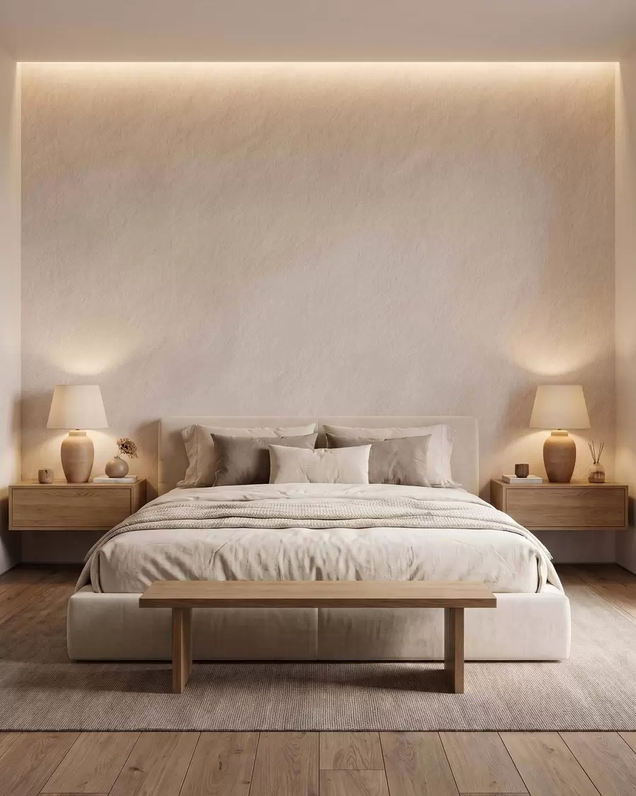 Fototapeedid Hele beež taust dekoratiivkrohvi stiilis, minimalism, kivistruktuur w09800