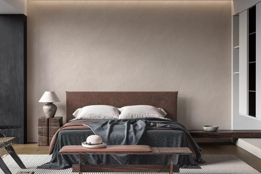 Fototapeedid Hele beež taust dekoratiivkrohvi stiilis, minimalism, kivistruktuur w09800