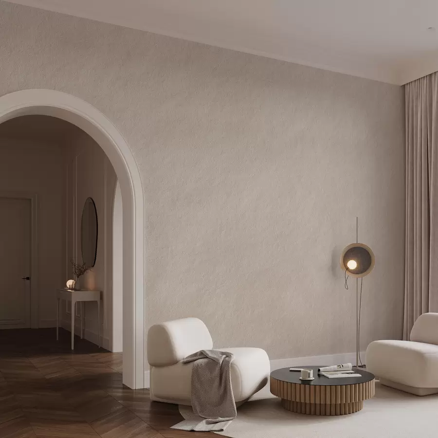 Fototapeedid Hele beež taust dekoratiivkrohvi stiilis, minimalism, kivistruktuur w09800
