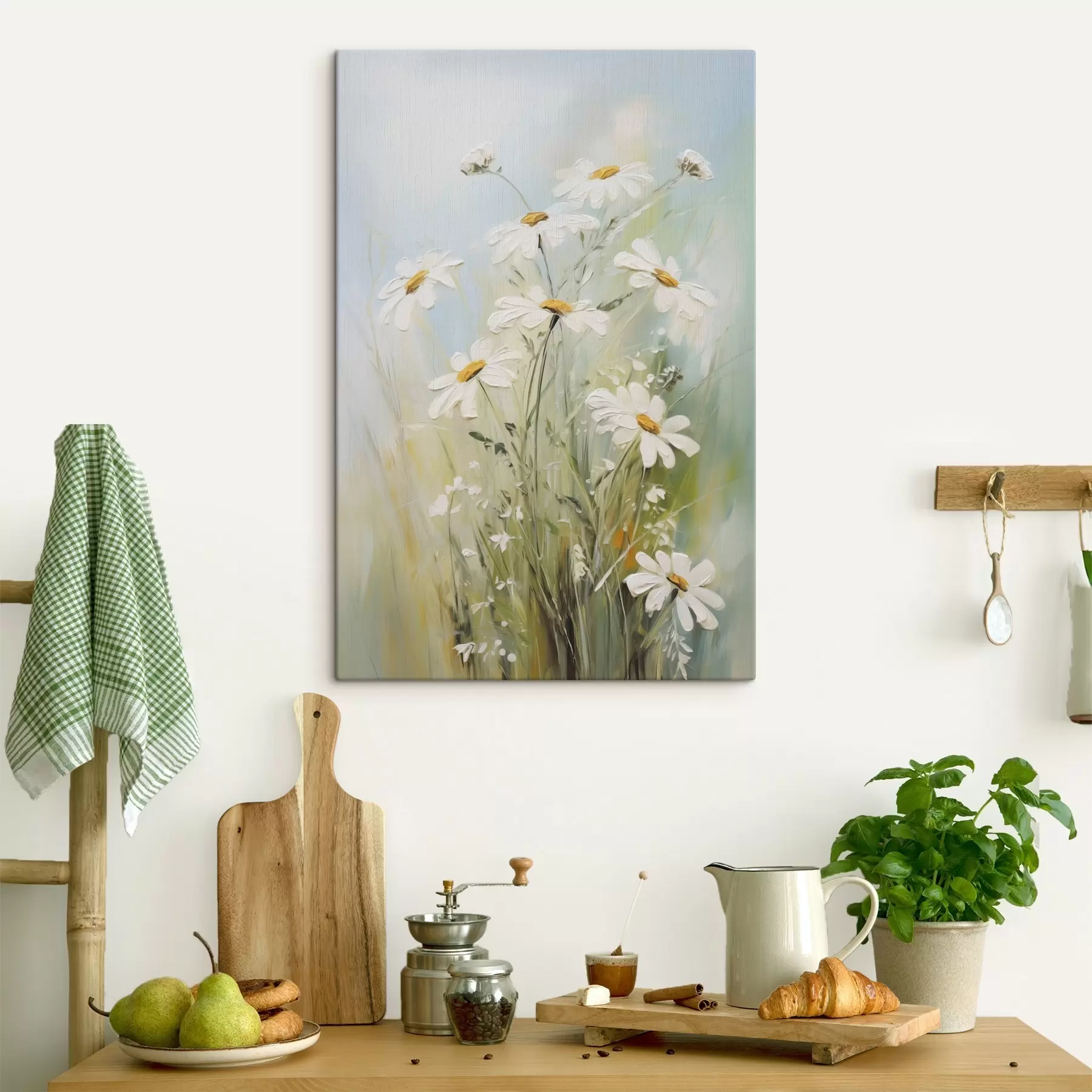 Pilt Õrn maaliimitatsioon margriitidest s49067